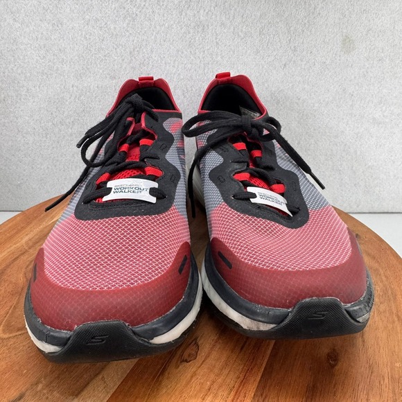 Skechers Workout Walker Arch Fit‎ Running Shoes Comfort Red Black Mens 10.5 - Picture 2 of 10